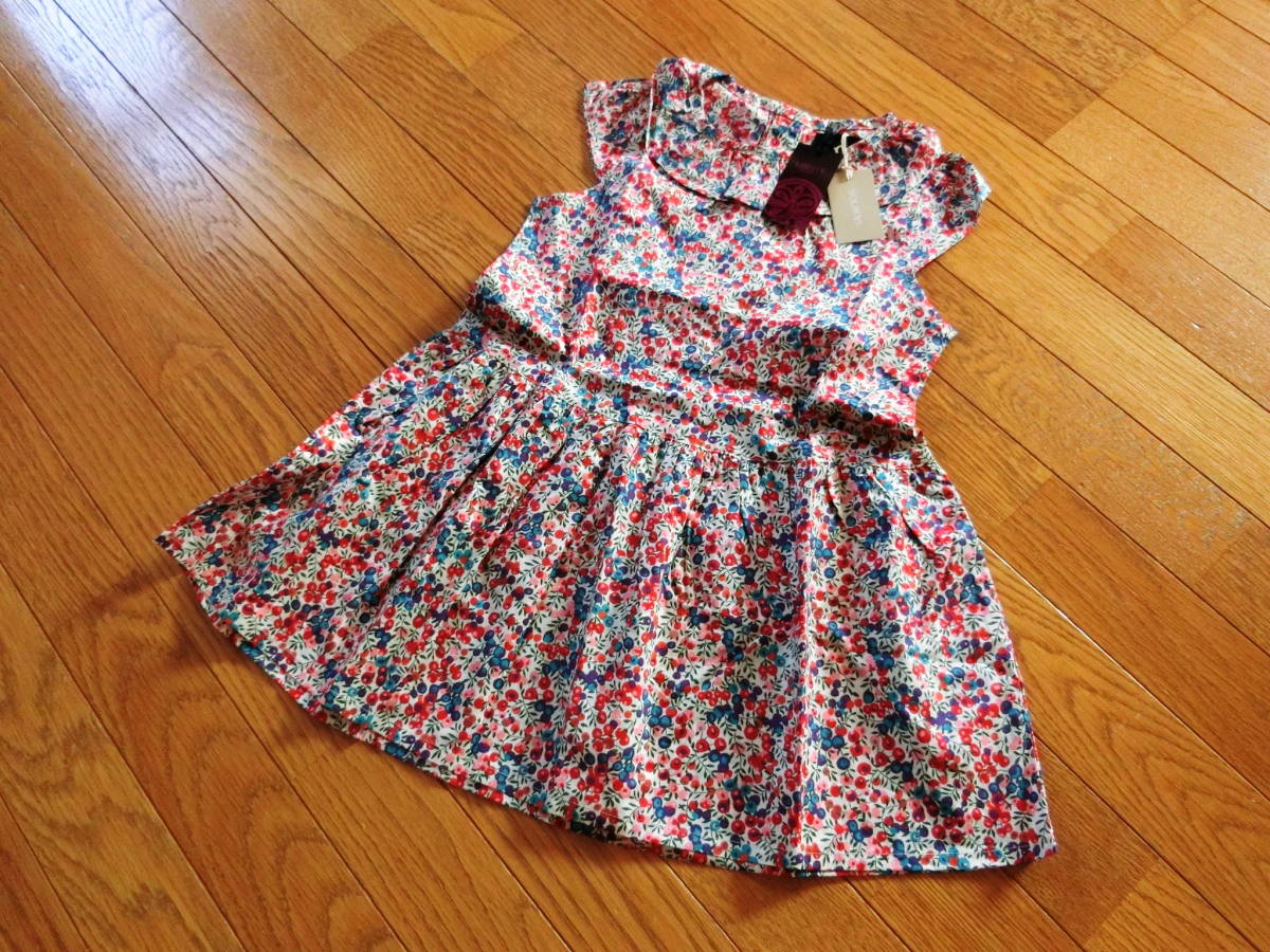 SOLBOIS リバティ　ワンピース 新品 タグ付 SOLBOIS ソルボワ LIBERTY リバティ コラボ フリルカラー