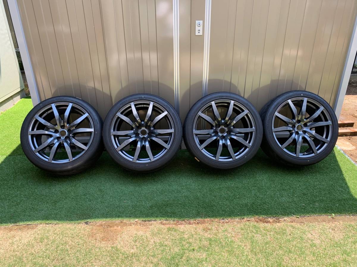 R35GTR純正 20インチ ホイール タイヤセット ☆NISSAN・R35 GT-R・35GTR・ 純正 RAYS製 20インチホイール 中期 中古