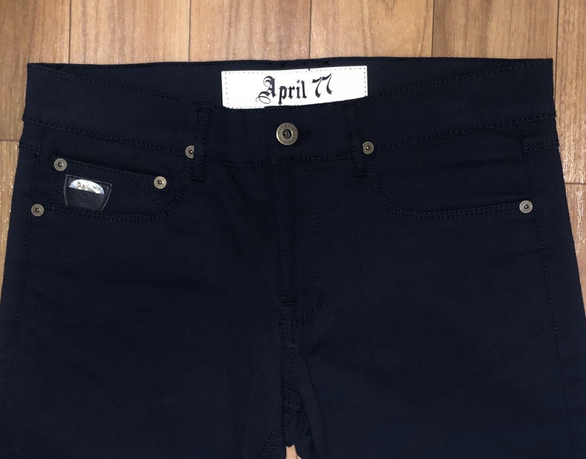 新品 APRIL77 JOEY Thunder スキニーパンツ 28 ブラック 黒 スキニー 