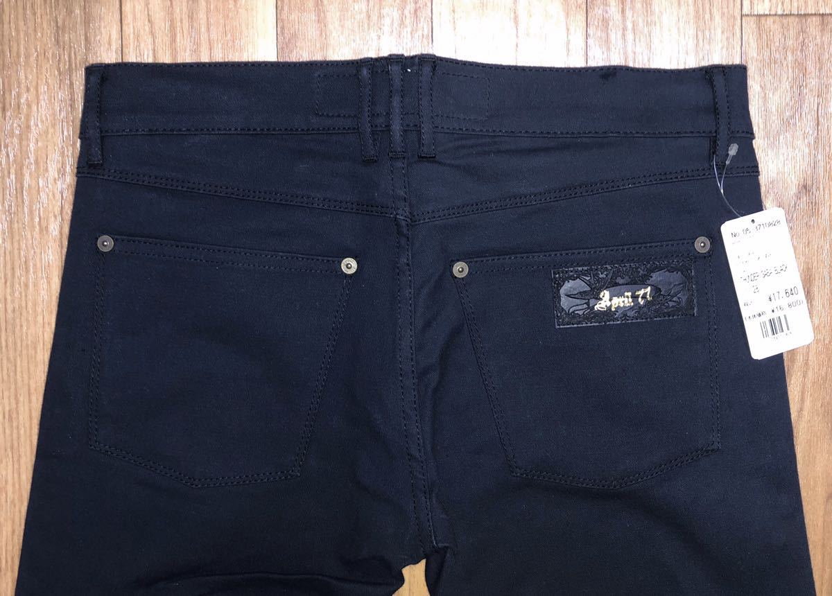 新品 APRIL77 JOEY Thunder スキニーパンツ 28 ブラック 黒 スキニー 