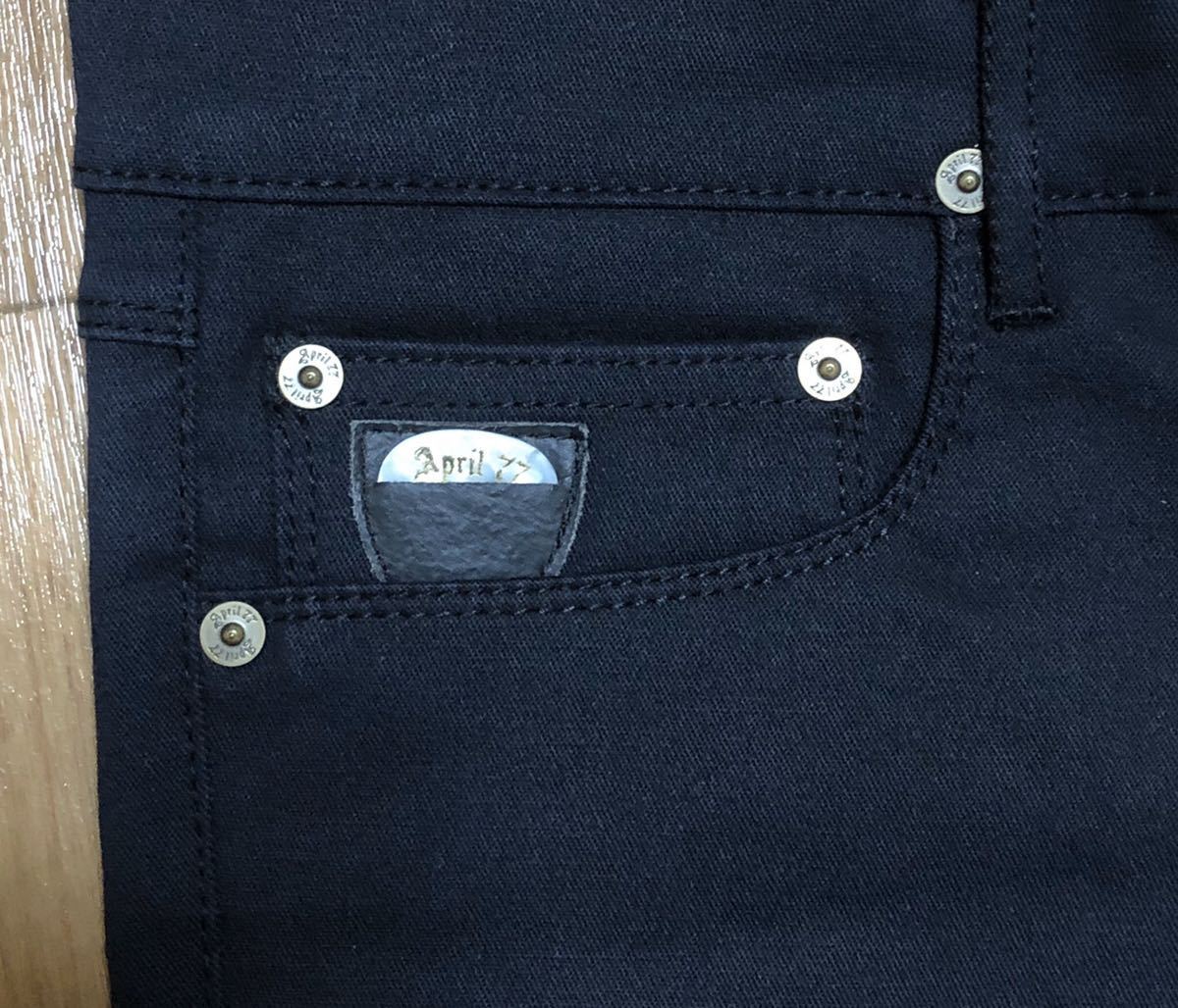 新品 APRIL77 JOEY Thunder スキニーパンツ 28 ブラック 黒 スキニー 