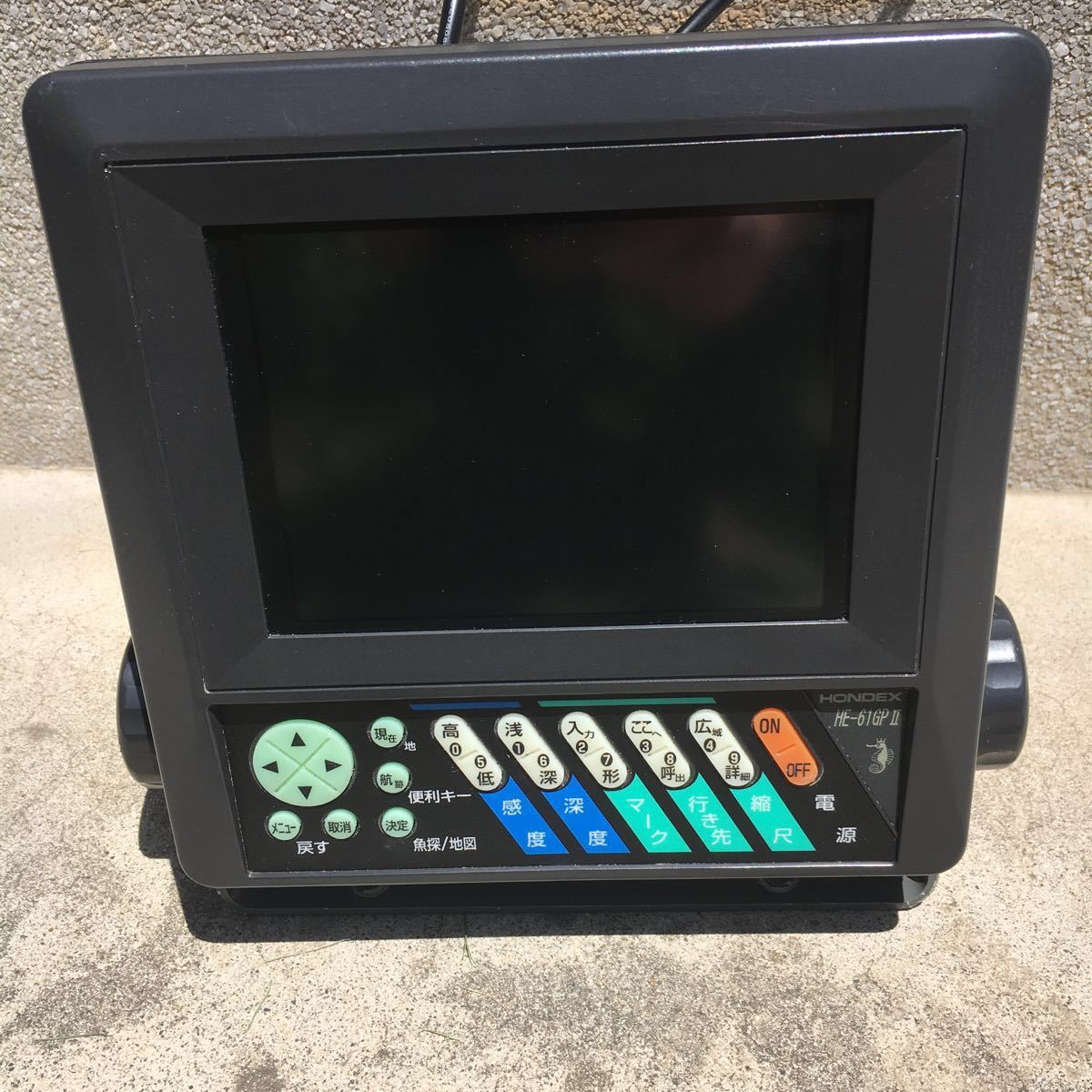 HONDEX GPS魚探 HE-61GPⅡ HE-61GPⅡ GPS魚探 HE-61GP 完動品 USED 振動