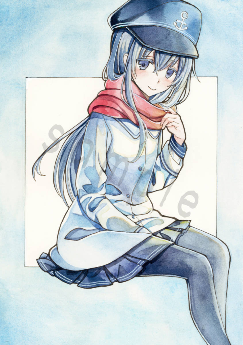 暁 艦これ B5 手描きオリジナルイラスト 最終 艦隊これくしょん 手描き