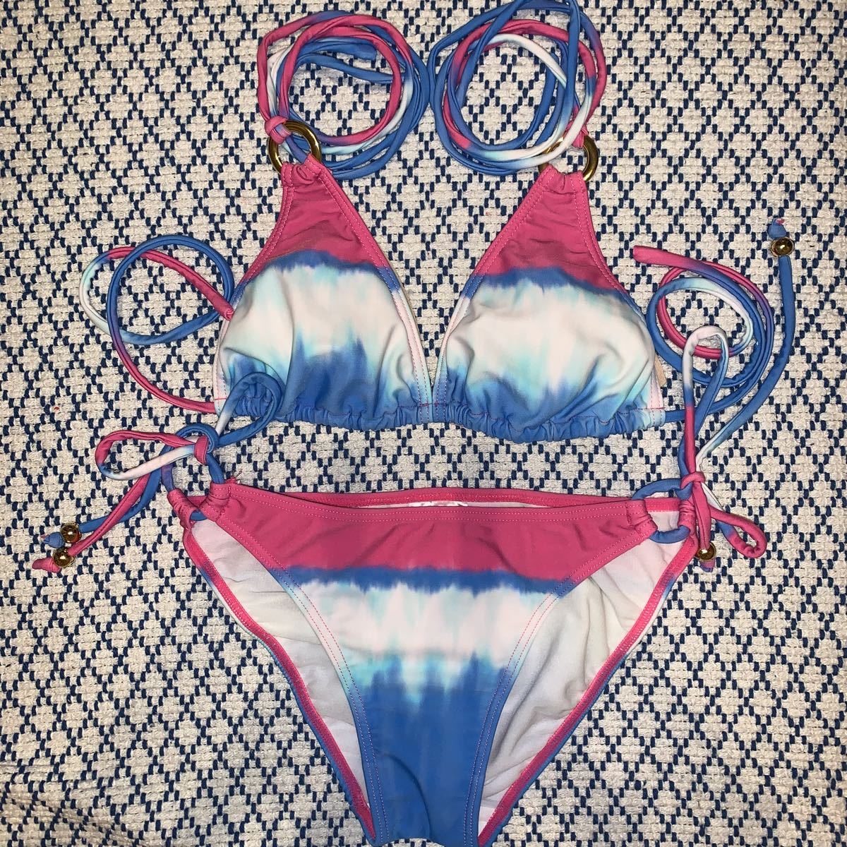 2025，大人気 東レ TORAY 紐パン 水着 ビキニ(三角ビキニ)｜売買されたオークション情報、yahooの商品情報をアーカイブ公開 - オークファン Mサイズ