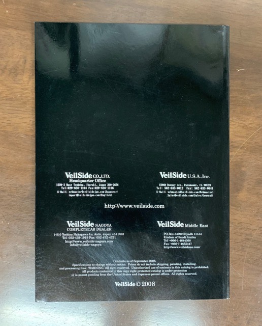 VeilSide　オリジナルカタログ2008 Master Catalog VeilSide - メルカリ veilside Veilside ヴェイルサイド名古屋 2008