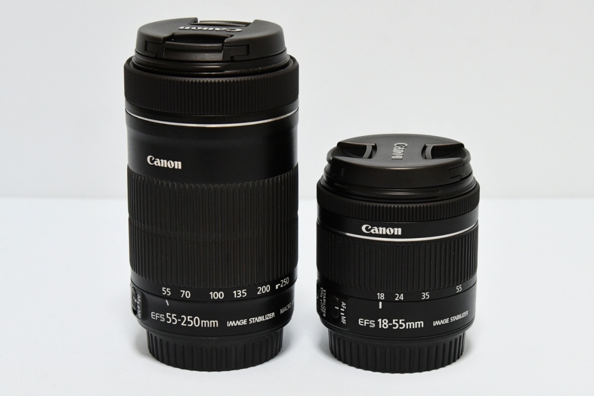 Canon 標準、望遠レンズセット EF-S 18-55mm F4-5.6 IS STM 55-250 IS