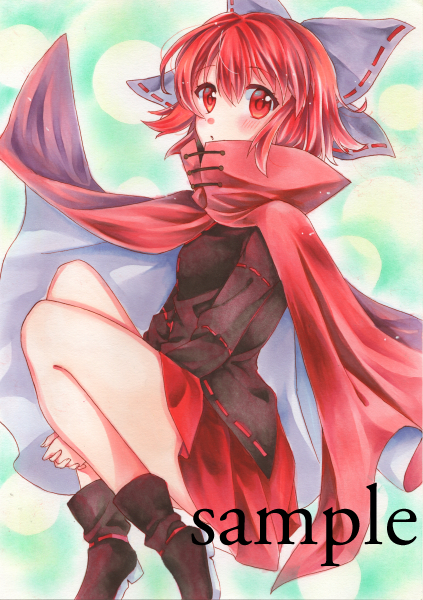 J*0様 手描きイラスト◆赤蛮奇◆東方Project◆原画◆ドローイング 同人手描きイラスト 東方Project 赤蛮奇 A4 手描きイラスト - 東方Project