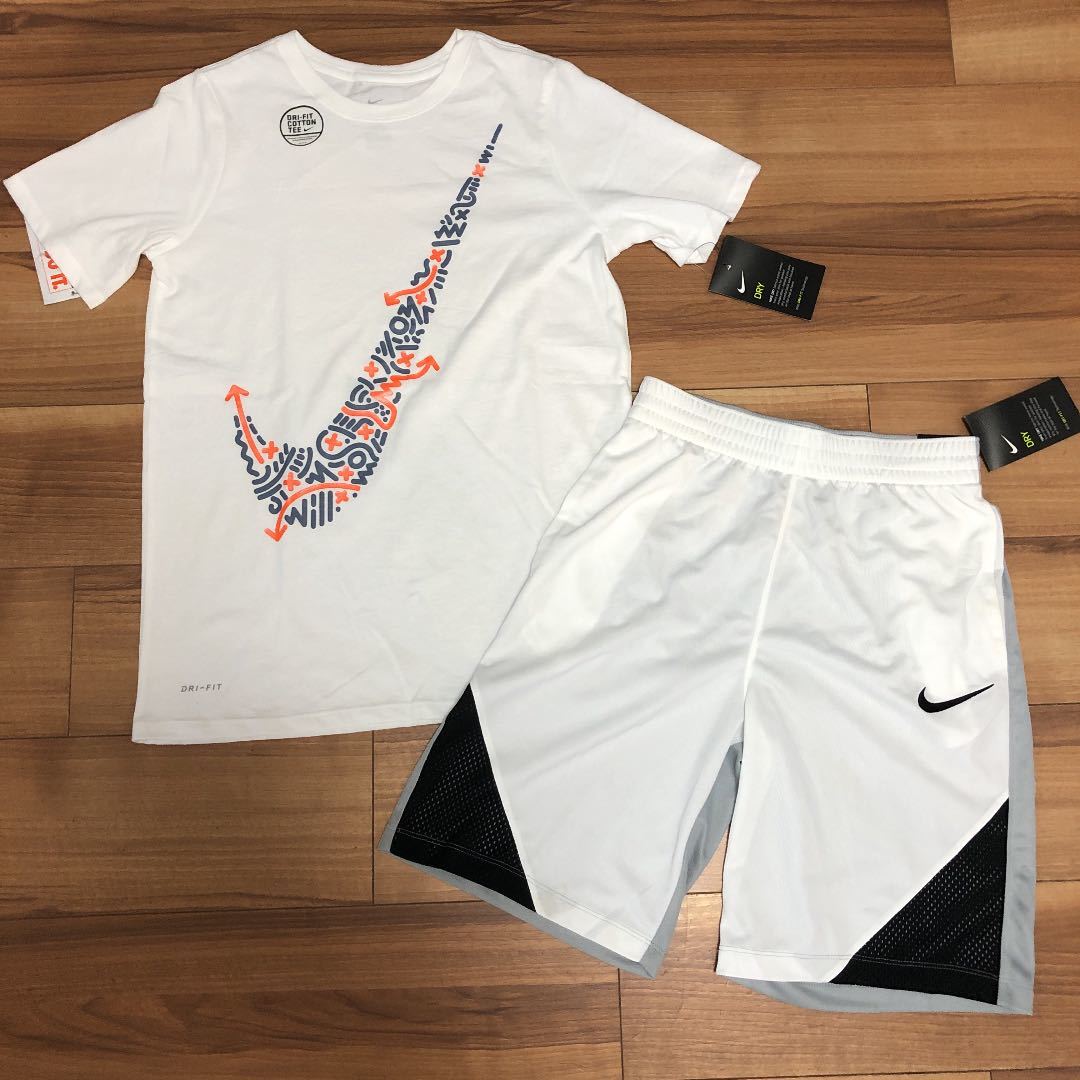 【最安値，低価】 即日発送 160 ナイキ セットアップ キッズ ボーイズ 半袖 Tシャツ ハーフパンツ 短パン(上下セット)｜売買されたオークション情報、yahooの商品情報をアーカイブ公開 - オークファン 上下セット