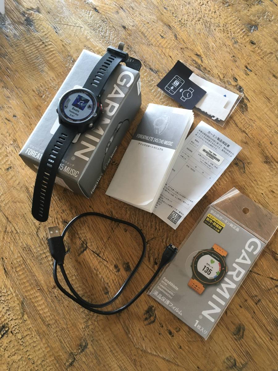 定番，お買い得 極 品 GARMIN ガーミン FOREATHLETE 245 MUSIC ミュージックプレイヤー 内蔵GPSウォッチ デジタル ブラック&times;レッド(その他)｜売買されたオークション情報、yahooの商品情報をアーカイブ公開 - オー その他