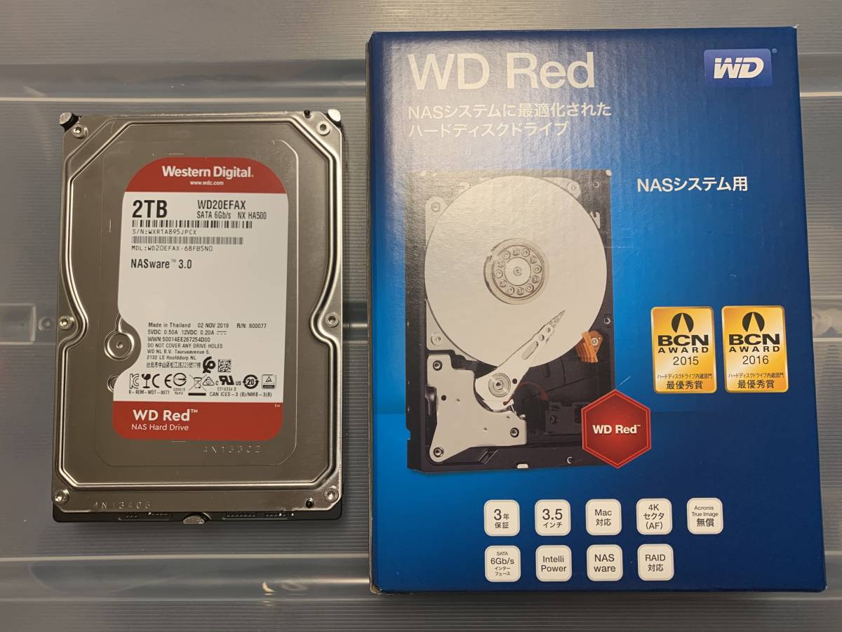 Red WD WD20EFAX-RT 2tbの中古品・新品・未 red WesternDigital 2026年 