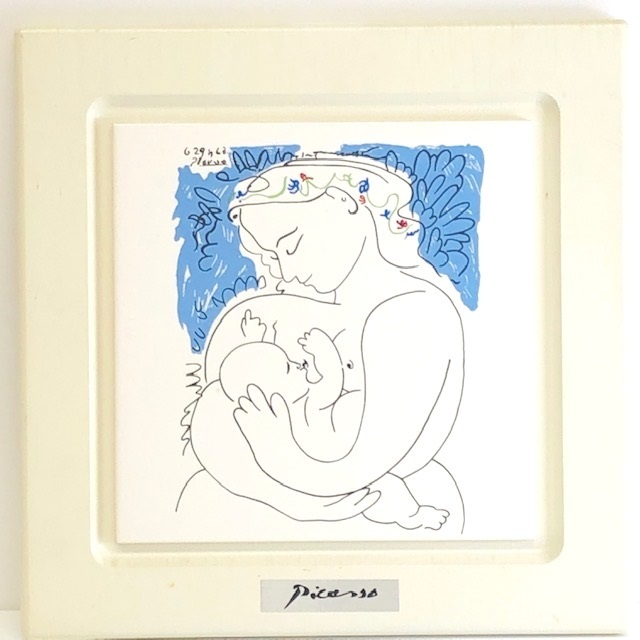 パブロ・ピカソ 1963年 「母子像」 リトグラフ 石版画 エスタンプ 複製