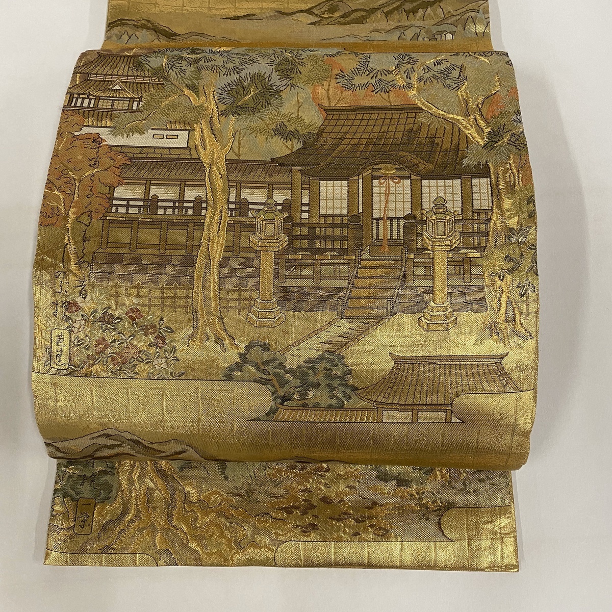 100%新品，品質保証 袋帯 秀品 風景 ヱ霞 箔 金色 全通 正絹 値引き済(仕立て上がり)｜売買されたオークション情報、yahooの商品情報をアーカイブ公開 - オークファン 仕立て上がり