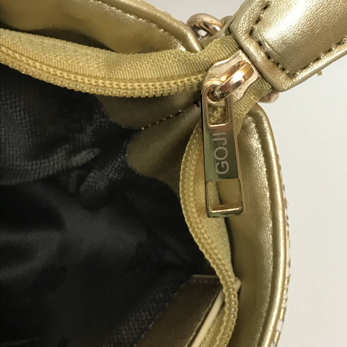 美品☆伊太利屋 トートバッグ/ゴールド/豹/型押し加工/レザー/イタリヤ 