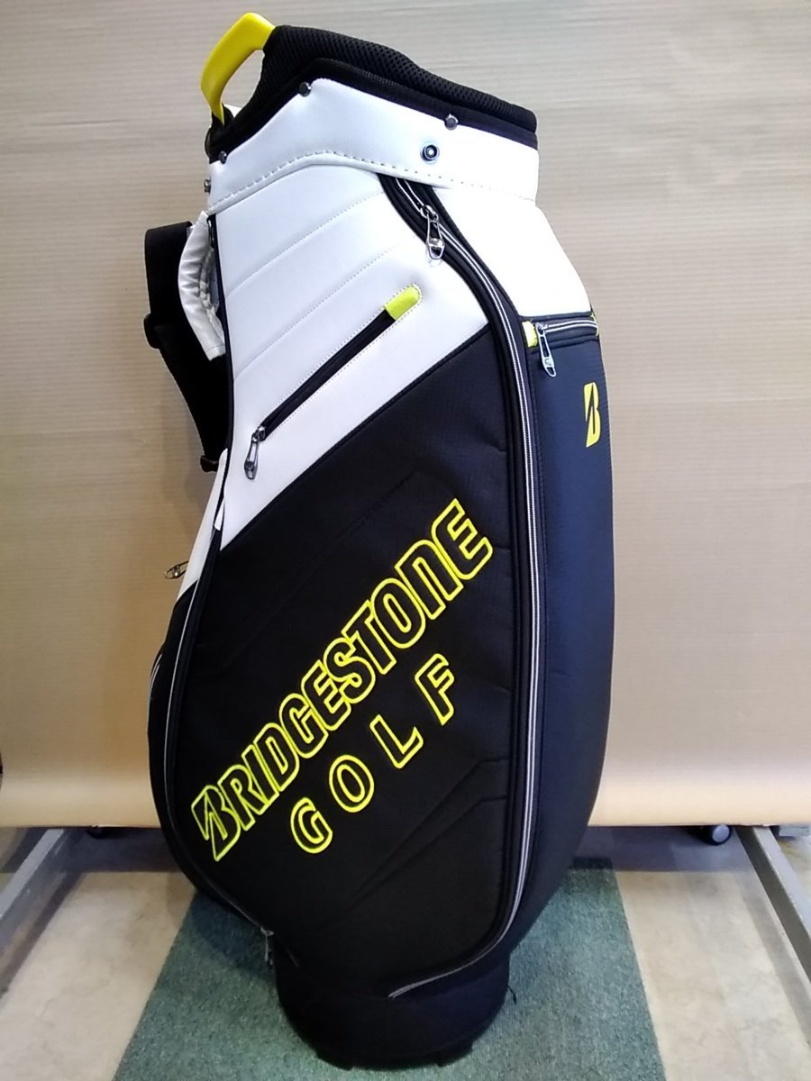 【お得，正規品】 BRIDGESTONE ブリヂストン 軽量キャディバッグ 47インチ対応 4分割 ブラック/イエロー CBG713 2017年モデル M1057(ブリヂストン)｜売買されたオークション情報、yahooの商品情報をアーカイブ公開 - オ キャディバッグ