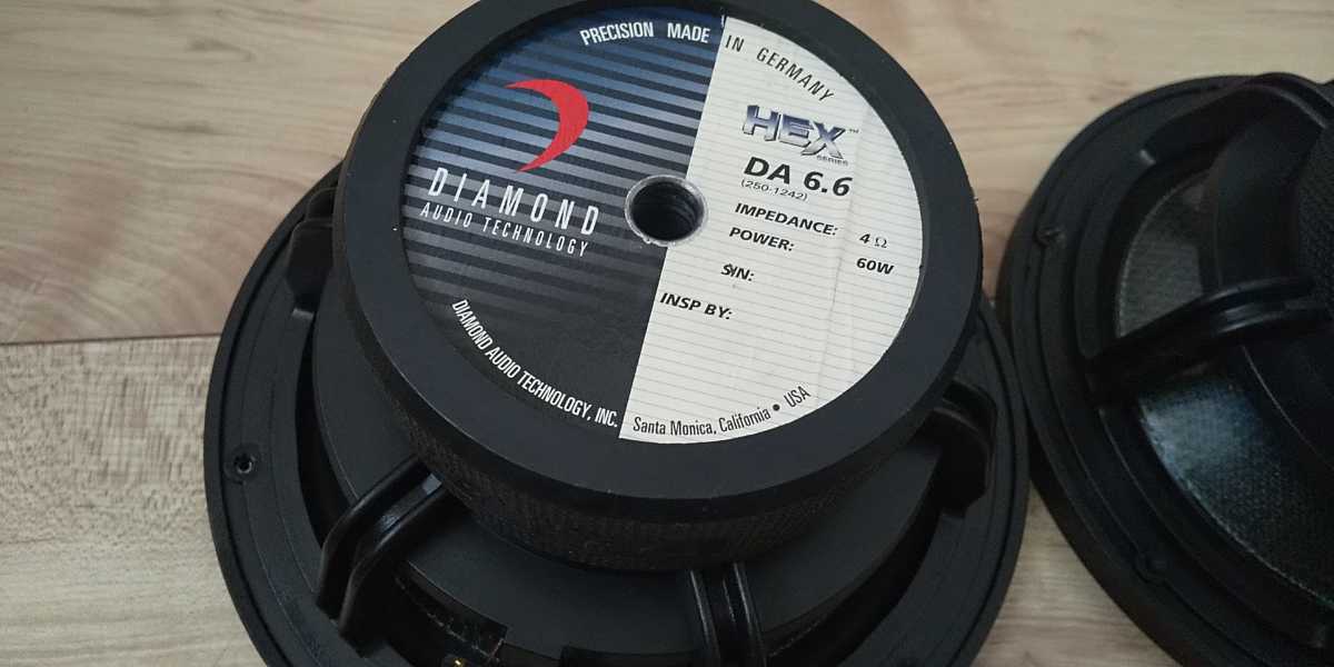 DIAMOND スピーカー 最高峰HEXシリーズ DA6.6 ダイヤモンド 16cm 17cm