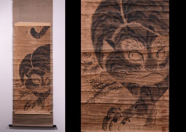 爆買い，HOT 【安】 渡辺秀詮 猛虎図 長崎唐絵目利 中国唐画 江戸