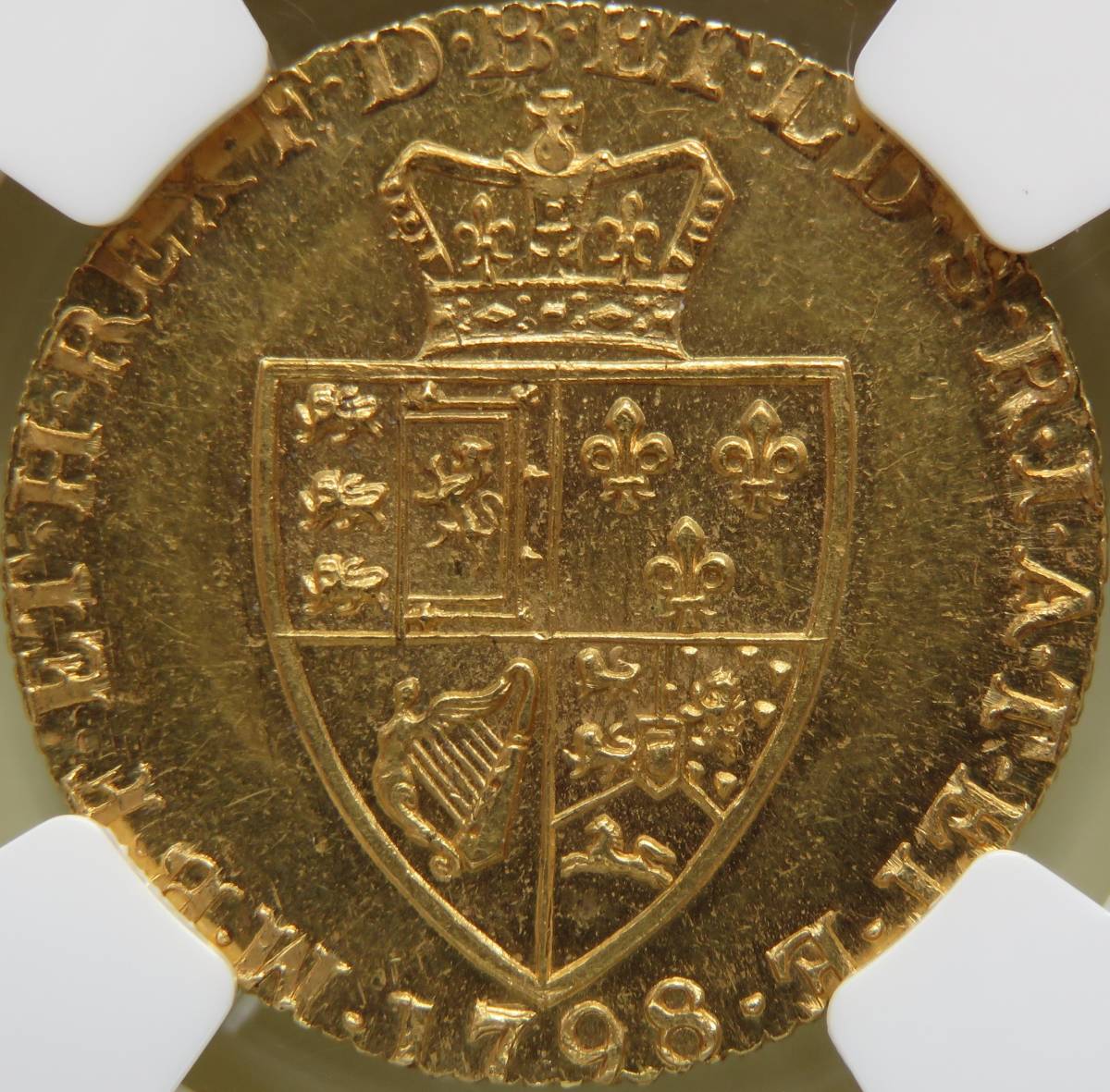 1798年 MS63 ギニー 金貨 イギリス ジョージ3世 未使用 UNC NGC 鑑定 S