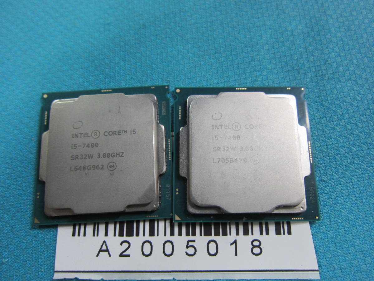 A2005018★ CPU / INTEL /( Core i5-7400 )ソケット：LGA1151/2個セット/BIOS起動確認済み