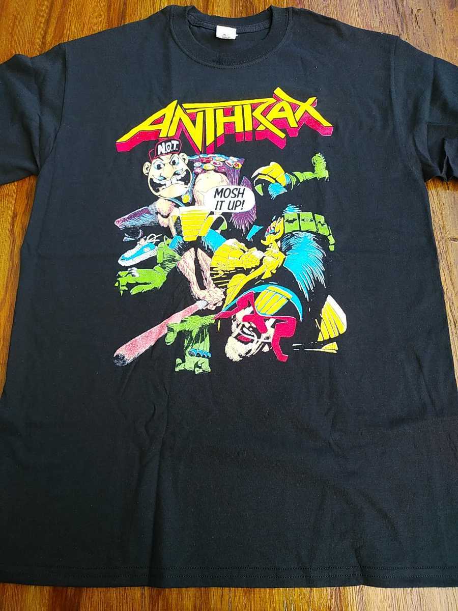 お得，得価 ANTHRAX Tシャツ mosh it up 黒M アンスラックス / slayer metallica s.o.d. exodus testament d.r.i. suicidal tendencies(Tシャツ)｜売買されたオークション情報、yahooの商品情報をアーカイブ公開 - オークファン Tシャツ