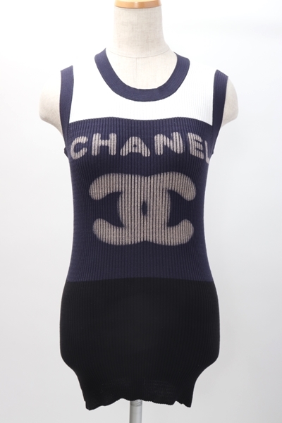 シャネルCHANEL 11A ココマーク リブノースリーブニット[LKNA60026