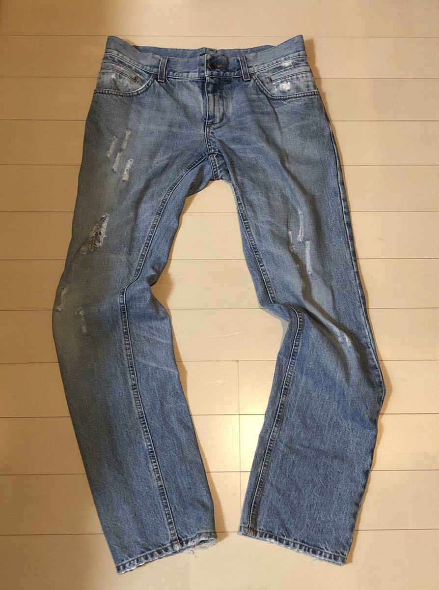 Sz48 錆加工プレート ダメージライトブルージーンズ Dolce Gabbana ドルガバ ドルチェ ガッバーナ デニム パンツ 48 売買されたオークション情報 Yahooの商品情報をアーカイブ公開 オークファン Aucfan Com