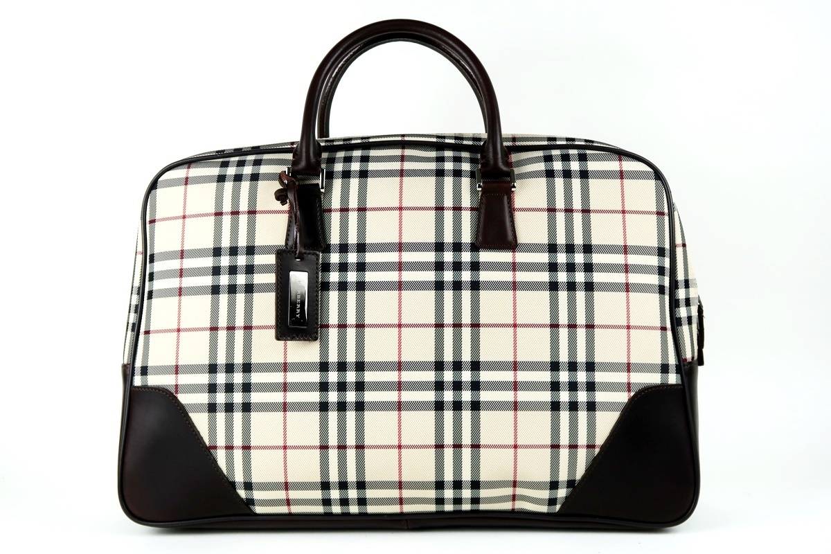 美品 BURBERRY バーバリー ビジネスバッグ クロコ型押し ブラウン Burberry Bagヴィンテージ バーバリー ビジネスバッグ 【超美品