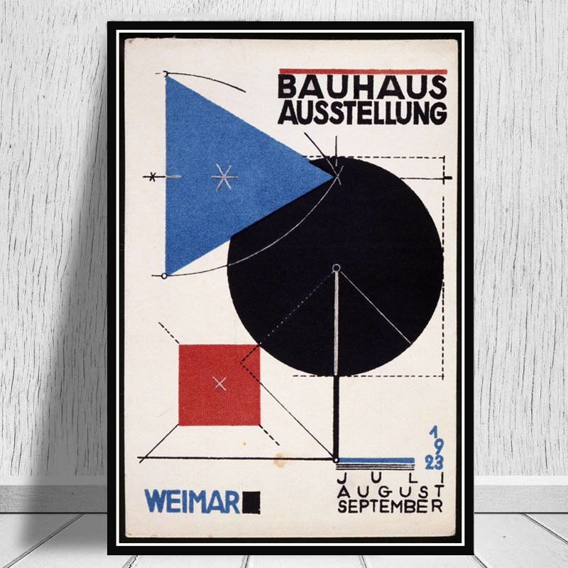 【BAUHAUS-500／A2版 】 バウハウス・デザインポスター Bauhaus 建築 アート ポスター ヨースト・シュミットによる1923年の