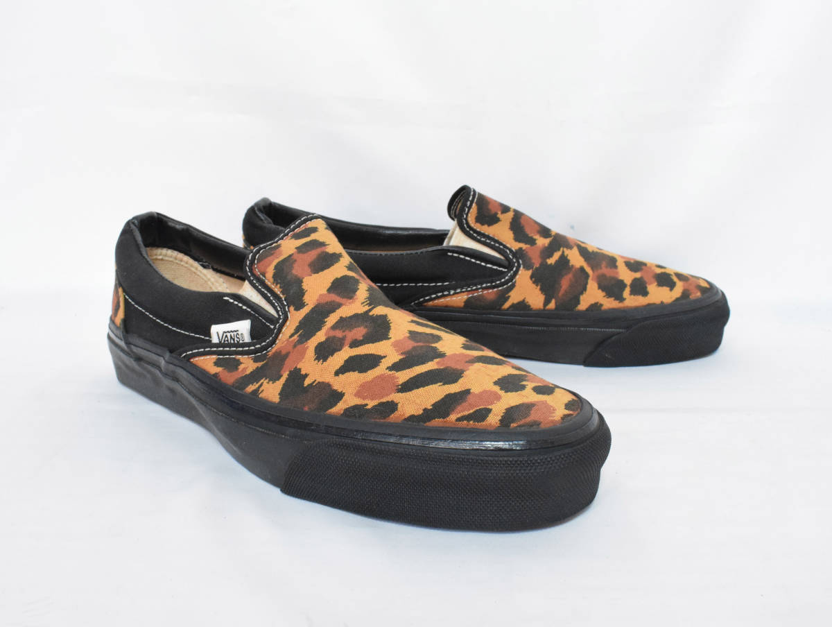 未使用品 USA製 VANS SLIP-ON Leopard バンズ スリッポン ヒョウ柄 US8 