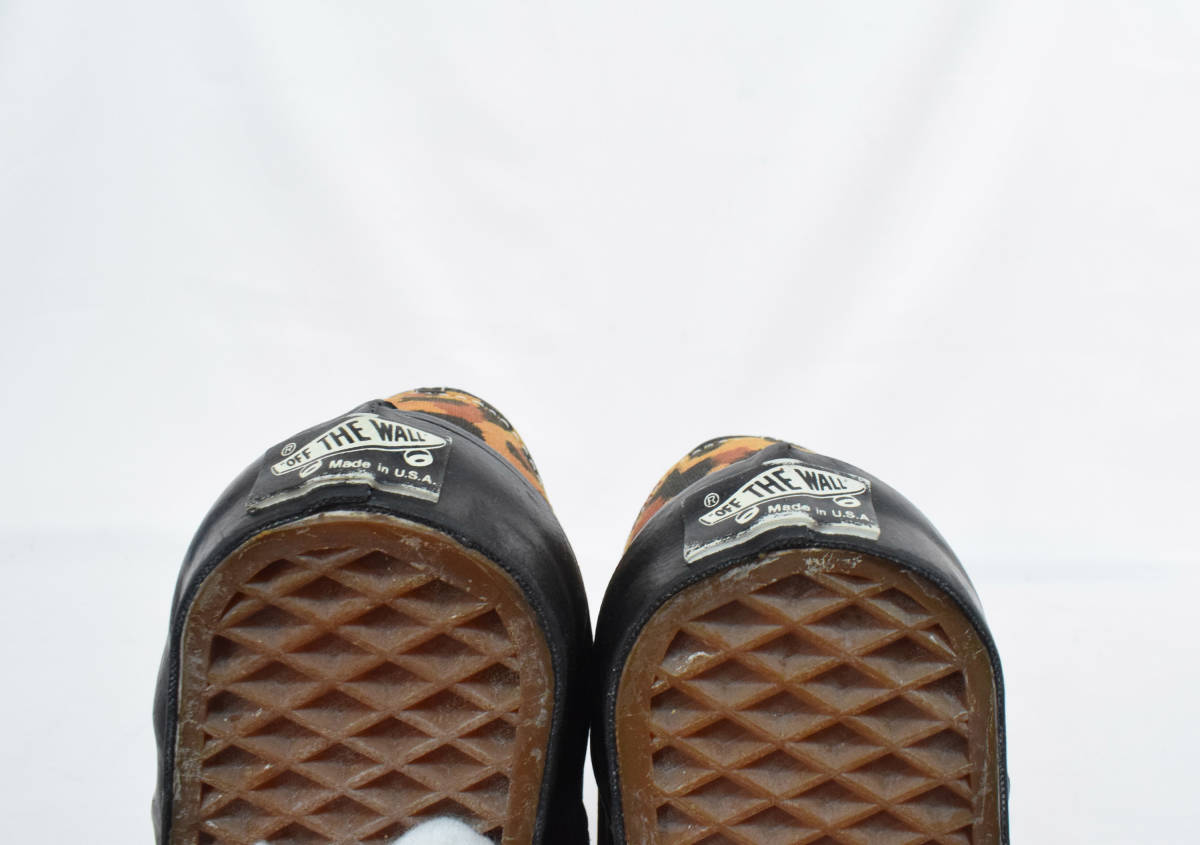 未使用品 USA製 VANS SLIP-ON Leopard バンズ スリッポン ヒョウ柄 US8 