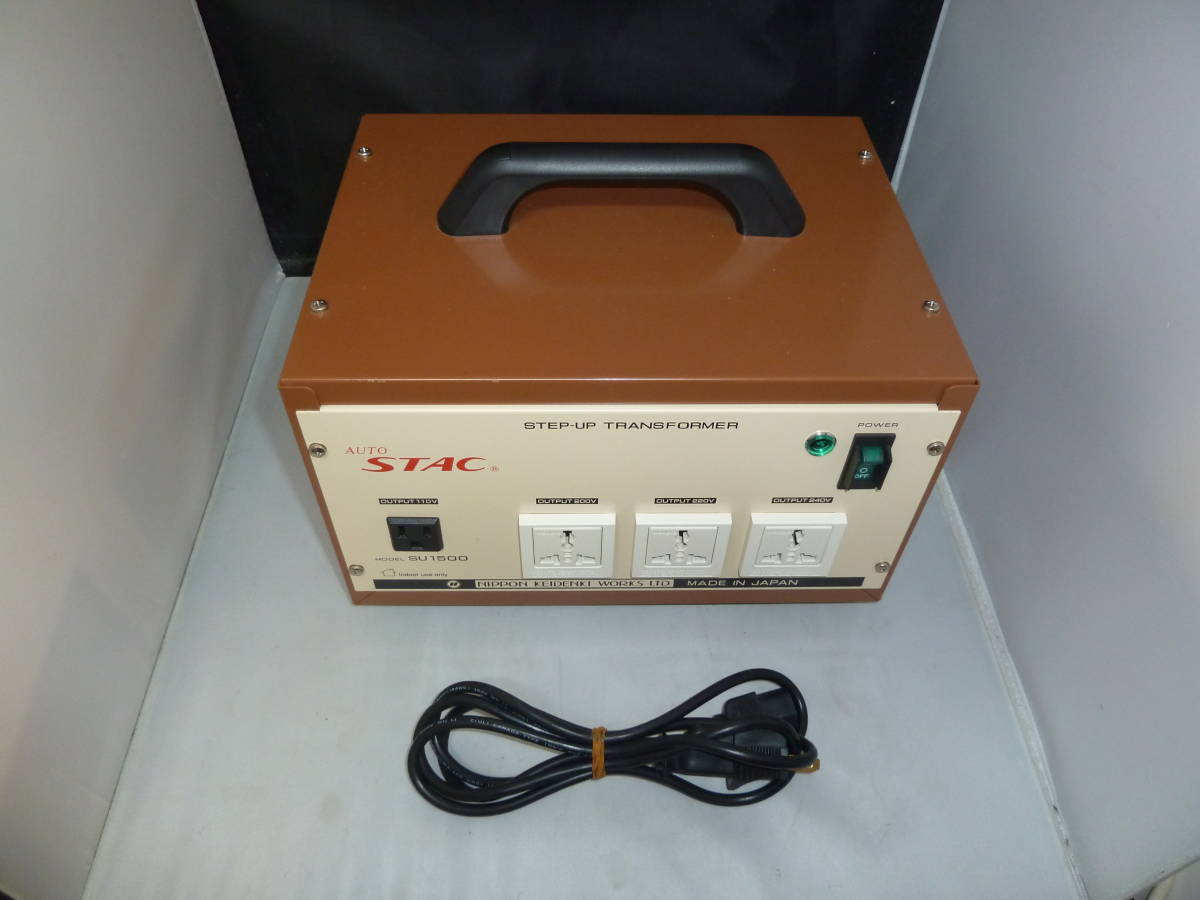 【定番，お得】 A441 日本軽電機製作所 ステップアップトランス SU1500 昇圧トランス 日本製 電源のみ確認(昇圧トランス、昇圧器)｜売買されたオークション情報、yahooの商品情報をアーカイブ公開 - オークフ 昇圧トランス、昇圧器