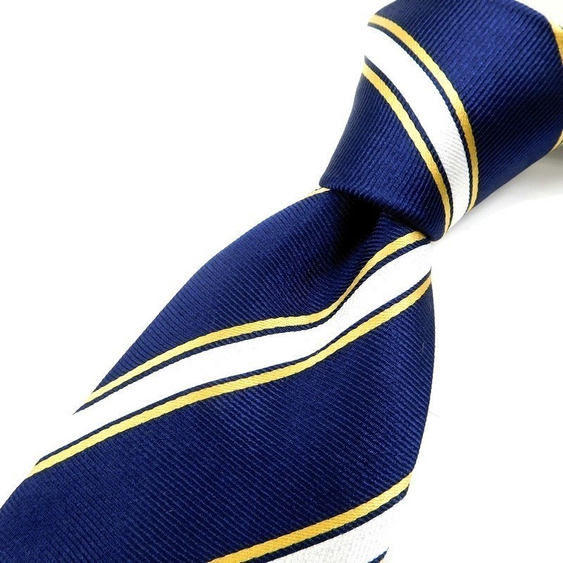 極美品 Kiton キートン ネクタイ 青 ブルー セッテピエゲ 肉厚 光沢 極