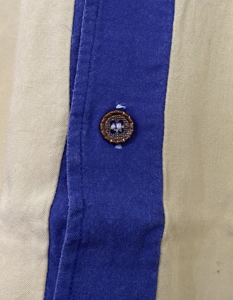 50's ビンテージ☆BOLORINO ボーリングシャツ レーヨン M 黄色 青 刺繍