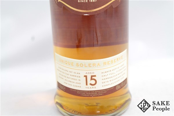 【送料無料，爆買い】 ◇注目! グレンフィディック 15年 ソレラ・リザーブ 700ml 40% スコッチ ウイスキー Y3