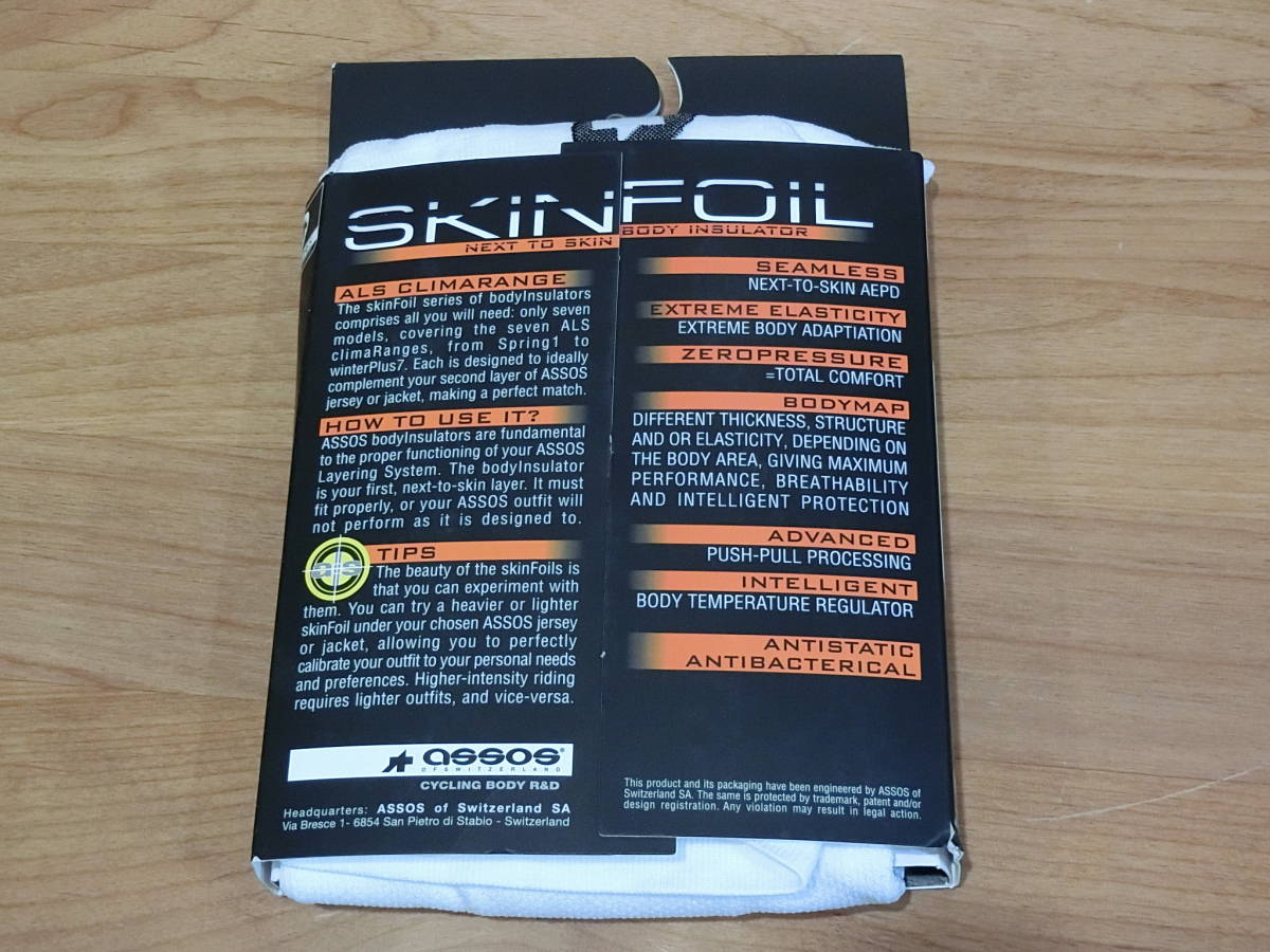 自転車 ASSOS summer SS Skin Layer サイズS/XS