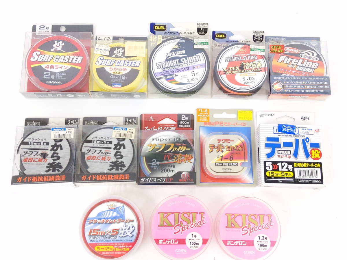 得価，お買い得 ダイワ サーフキャスター 山豊テグス PE遠投 ゴーセン デュエル YGKよつあみ 他 ちから糸 投げ用ライン など 13点(投げ用)｜売買されたオークション情報、yahooの商品情報をアーカイブ公開 - オ 投げ用