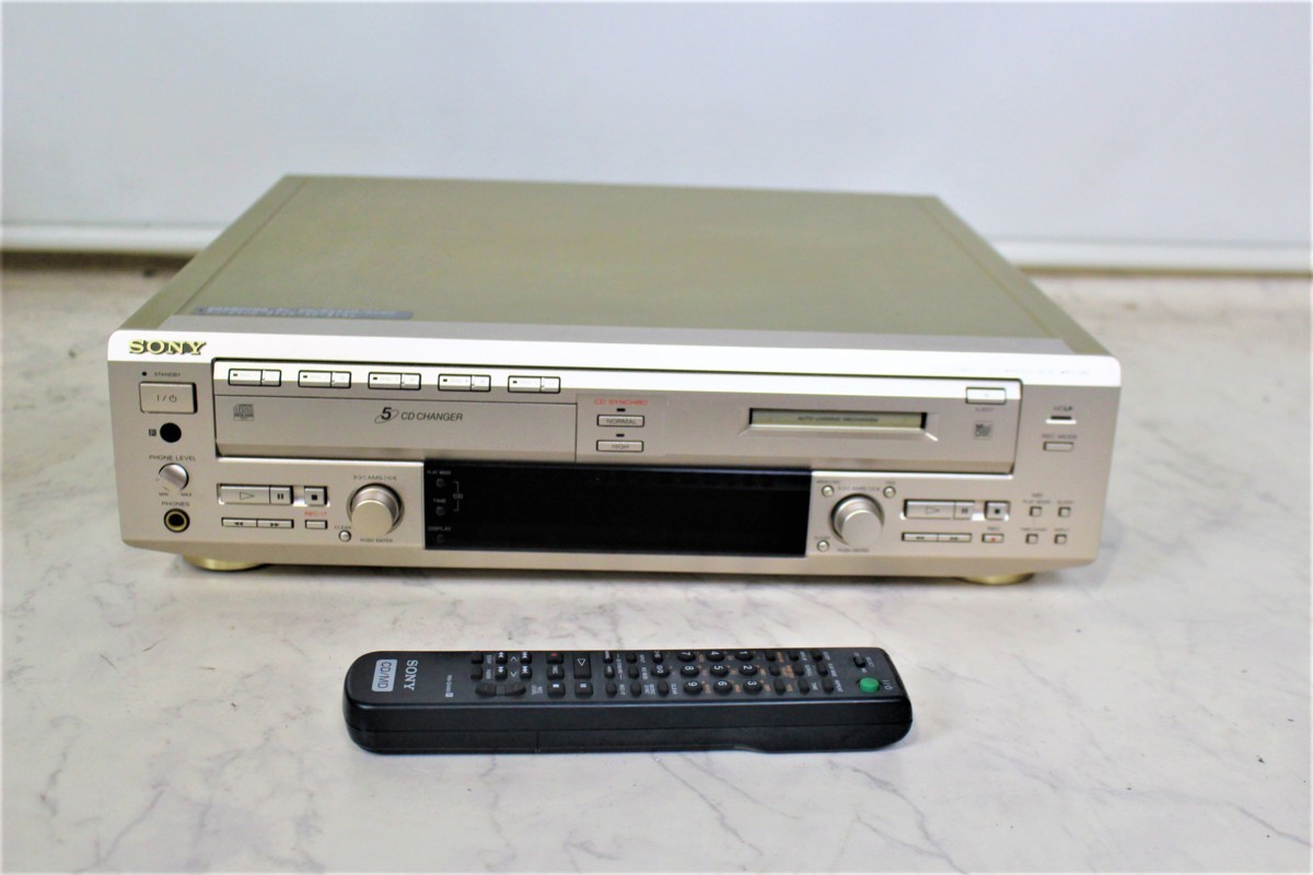 SONY MXD-D5C CD⁄MDデッキ MDLP 動作品 ベルト交換済 Sony 5CDチェンジャー