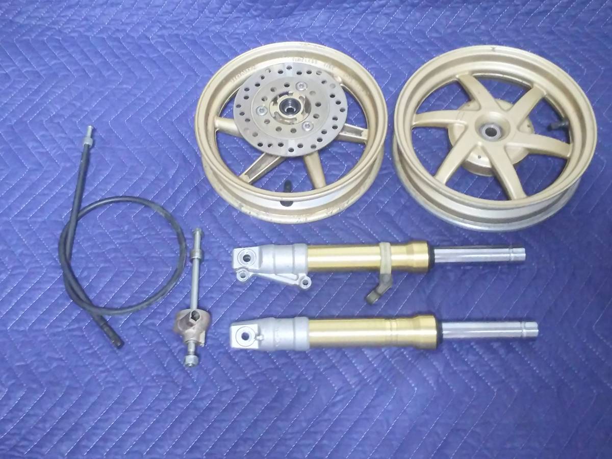 AF35 Dio ZX 純正 ゴールド キャスト ホイール 前後 set AF35 キャスト