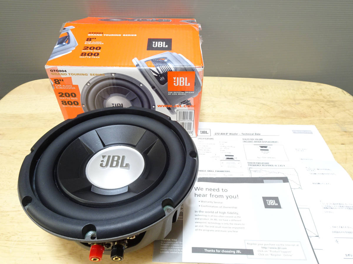 JBL GTO804 : サブウーファー 20cm Jbl スピーカー 車＆バイク