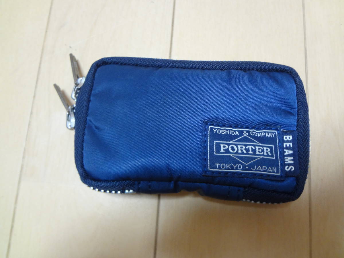 PORTER BEAMS キーケース ネイビー 新 デザインファッション - PORTER
