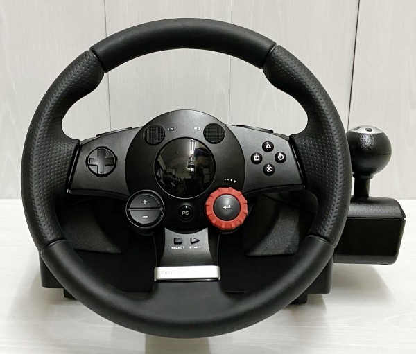 ジャンク ACアダプタ欠 ★ ロジクール ドライビングフォース GT E-X5C19 ハンドル フットペタル コントローラ Logicool Driving Force GT