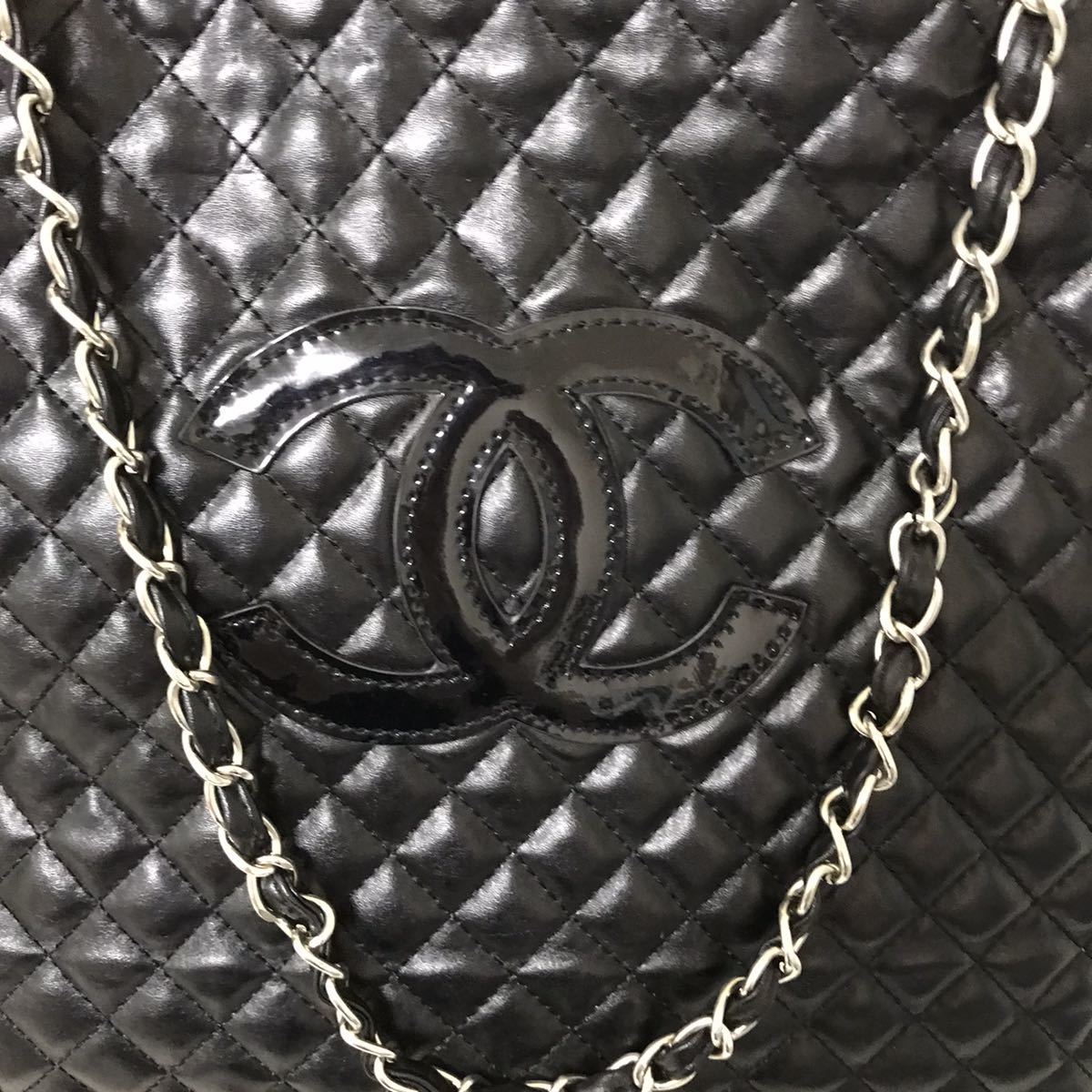 【美品】CHANEL シャネル マトラッセチェーン トート ショルダーバッグ 黒 新品 未使用 シャネル CHANEL マトラッセ ブラック 黒 チェーンバッグ