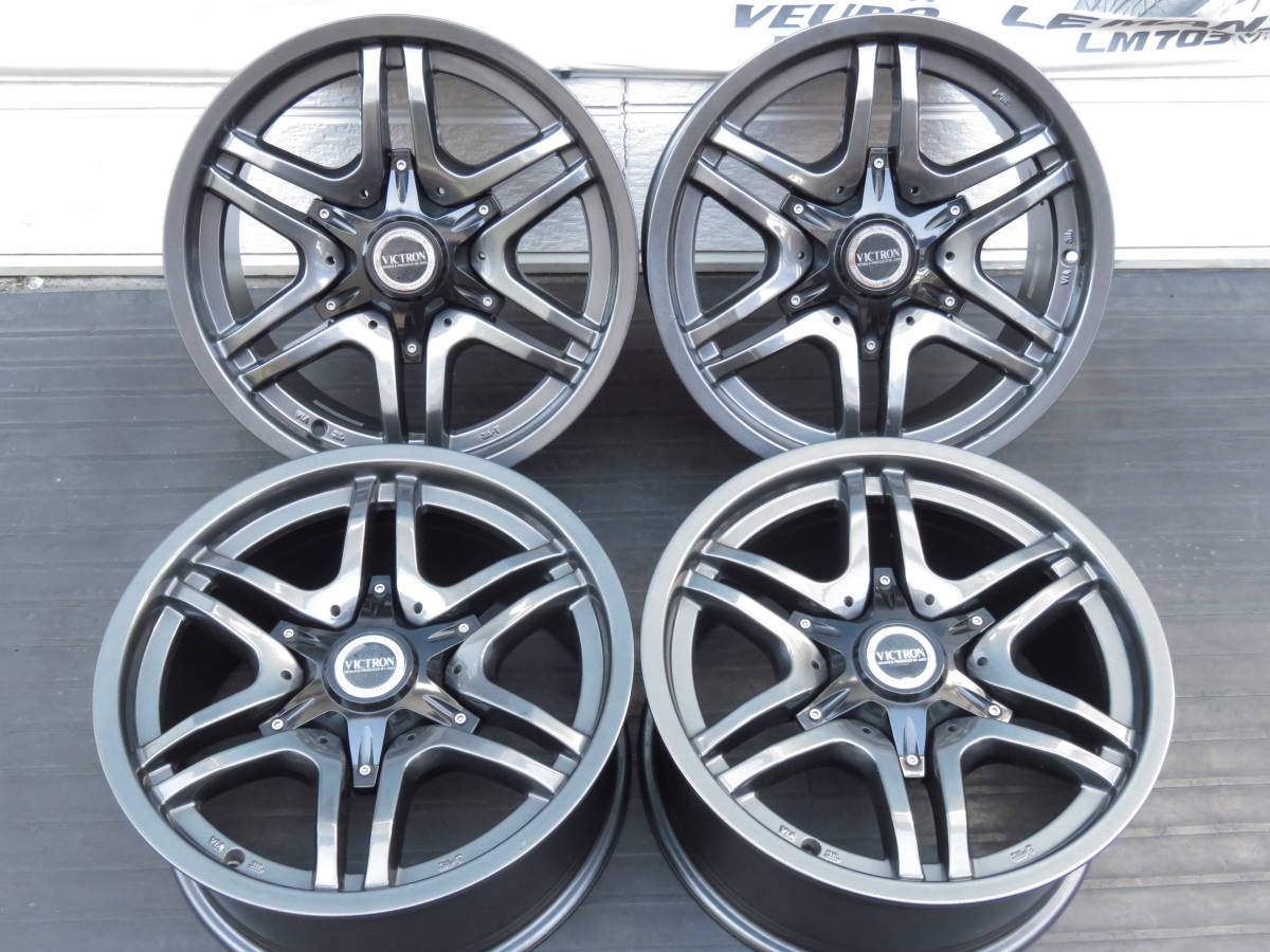 ランドクルーザープラドに JAOS VICTRON ASTELLA CM-02 8-17 +25 PCD139.7 6H 中古アルミホイール4本