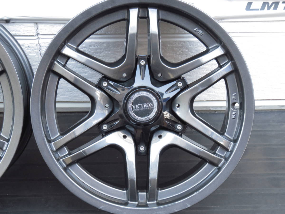 ランドクルーザープラドに JAOS VICTRON ASTELLA CM-02 8-17 +25 PCD139.7 6H 中古アルミホイール4本
