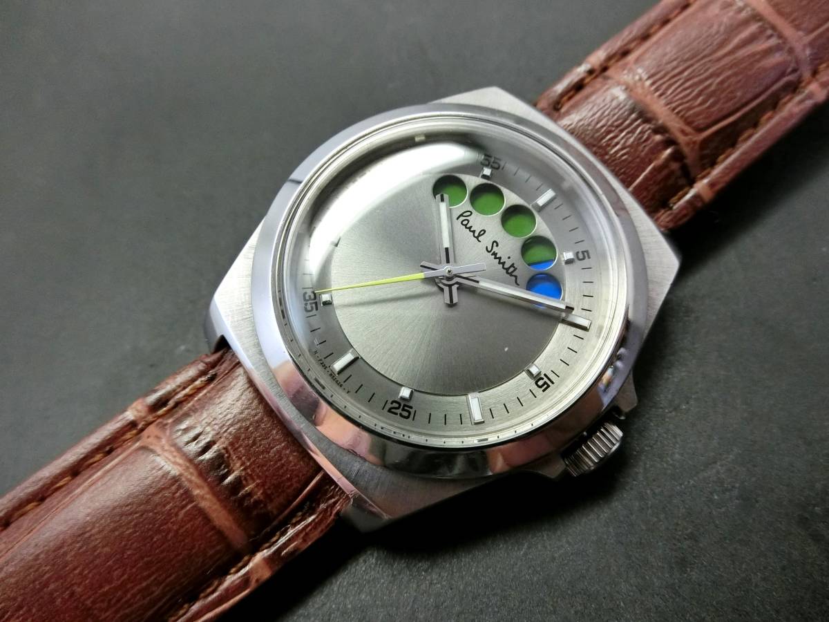 お勧め！電池新!美品！3.8万】ポールスミス腕時計カラーディスクpaul