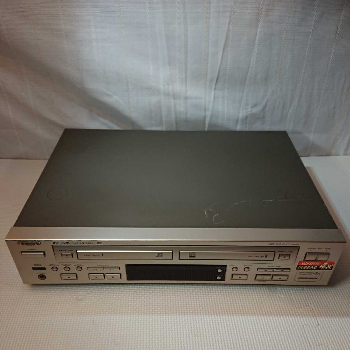  TEAC ティアック CD レコーダー CD デッキ RW-D280 通電可 ジャンク品(一般)｜売買されたオークション情報、yahooの商品情報をアーカイブ公開 - オークファン 一般