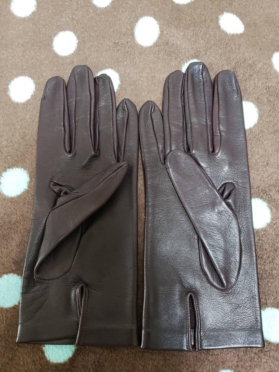 Sermoneta 本革手袋 7½サイズ 黒 セルモネータ グローブ 7 新品 レザー
