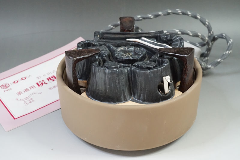 アンティーク】野々田式 炭型電熱器 炭型ヒーター 茶道具 古道具 100v