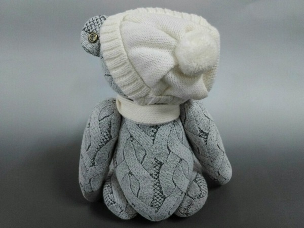 シュタイフ Steiff ぬいぐるみ - コットン×モヘア グレー×白 TEDDY