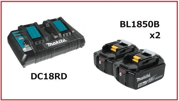  マキタ 純正 2口 急速 充電器 DC18RD USB使用可能 バッテリー 2個セット BL1850B 残量表示付(パーツ)｜売買されたオークション情報、yahooの商品情報をアーカイブ公開 - オークファン インパクトドライバ