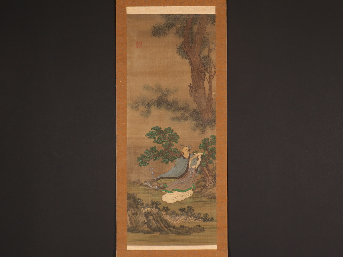  模写 伝来 B8612 林良 人物画 中国画(人物、菩薩)｜売買されたオークション情報、yahooの商品情報をアーカイブ公開 - オークファン 人物、菩薩